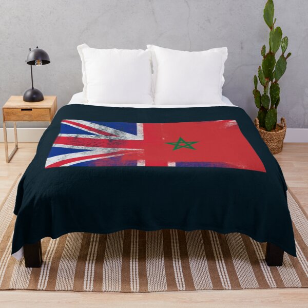 Item preview, British Moroccan Half Morocco Half UK Flag designed and sold by remieui4444.