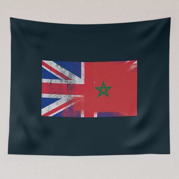 Item preview, British Moroccan Half Morocco Half UK Flag   designed and sold by remieui4444.