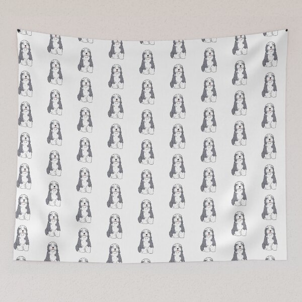 Item preview, old english sheepdog cute illustration  designed and sold by Yarafantasyart.