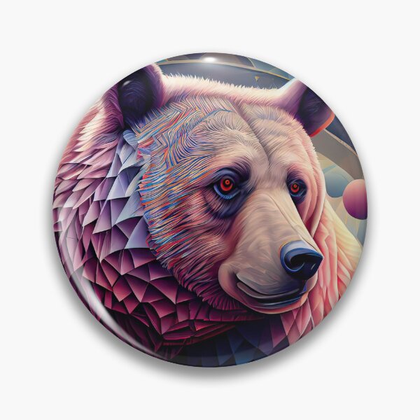 Item preview, The Bear King 5 - abstract geometric colorful painting designed and sold by Earth Celebration Designs.