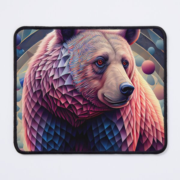 Item preview, The Bear King 5 - abstract geometric colorful painting designed and sold by Earth Celebration Designs.