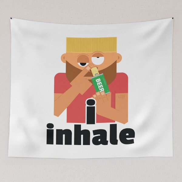 Item preview, Snorting Beer I love Beer Meme Funniest Man Cave Stuff Bar Drink Brewski Art Joke LOL designed and sold by doseofwin.