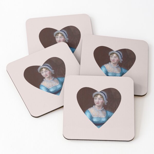 Item preview, Heart-shaped Portrait of Jane Austen designed and sold by CastlesClassics.