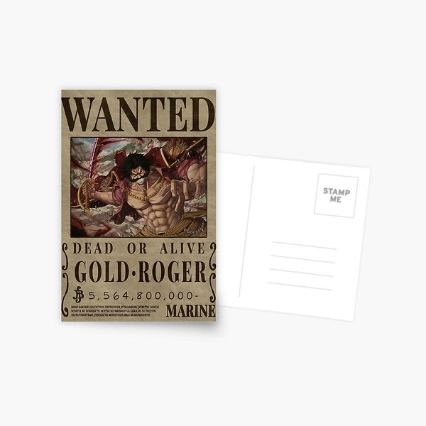 One Piece Gol D Roger Bounty Wanted Poster for Sale by