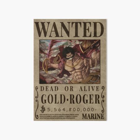 Gold Roger One Piece Wanted Poster Postcard for Sale by One Piece