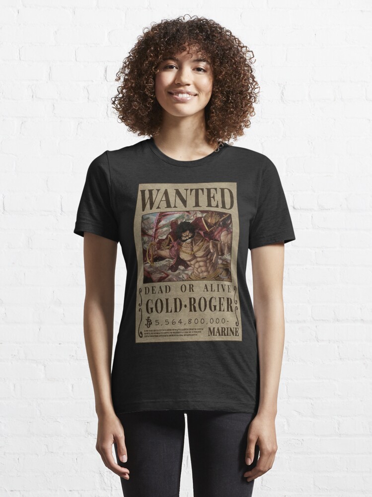 Gold D Roger Wanted poster one piece bounty (2023 updated price )  Essential T-Shirt for Sale by justchemsou