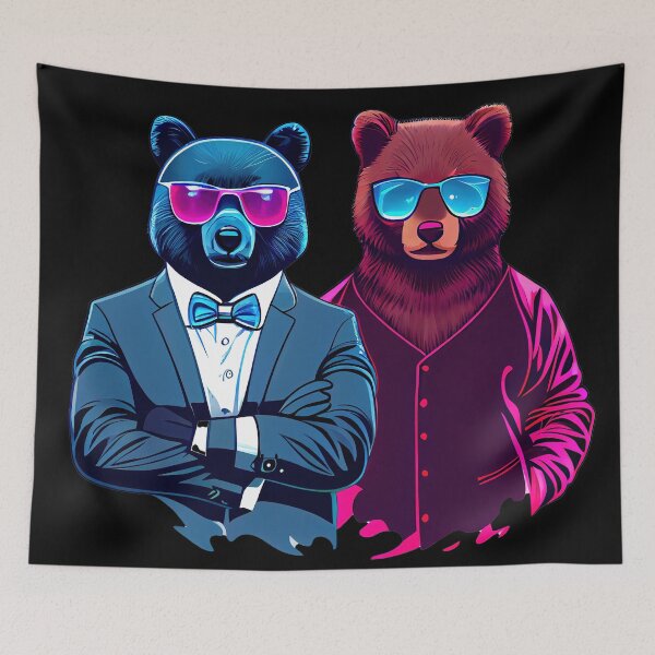 Item preview, cool boss bear bros with sunglasses on designed and sold by ArtificialGenes.
