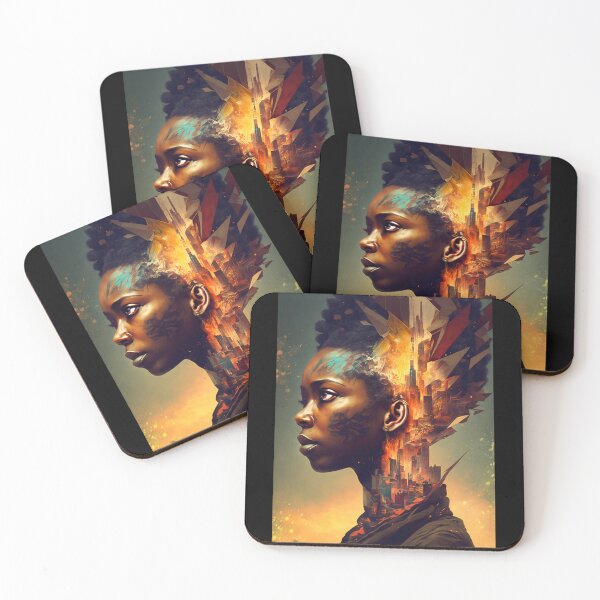 Item preview, Afrofuturism Art designed and sold by MidJourneymen.