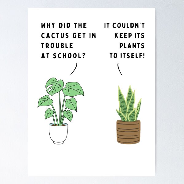Item preview, Plant joke - Why did the cactus get in trouble at school? (colour) designed and sold by ani-eni.