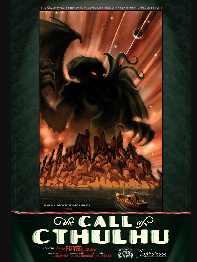 Artwork view, The Call of Cthulhu movie poster designed and sold by HPLHS