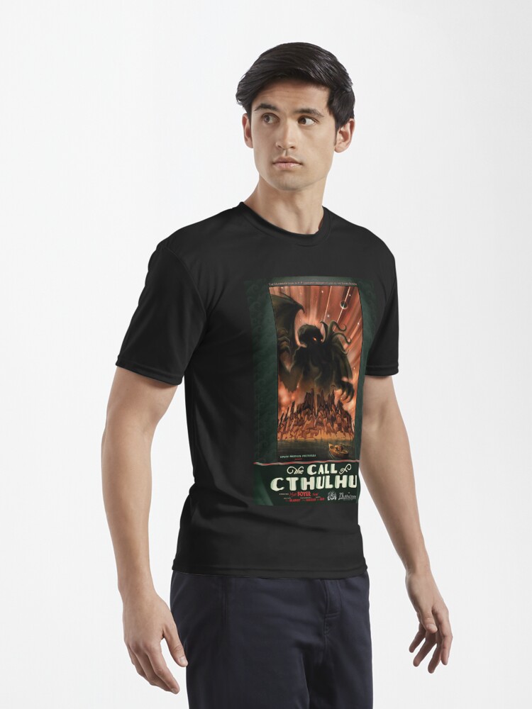 Thumbnail 3 of 7, Active T-Shirt, The Call of Cthulhu movie poster designed and sold by HPLHS.