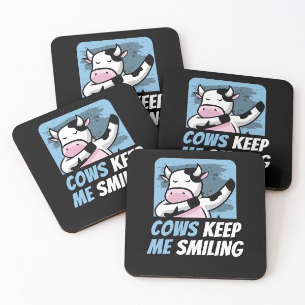 Item preview, Blue version Cows make me smile fun cartoon dabbing cow designed and sold by FarmsteadAcers.