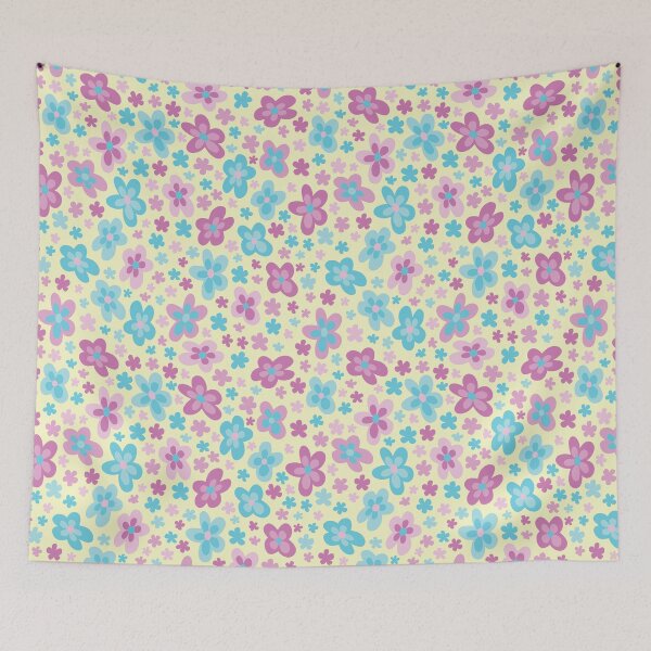 Item preview, TURQUOISE AND PINK RETRO 2000S Y2K FLORALS designed and sold by blomastudios.