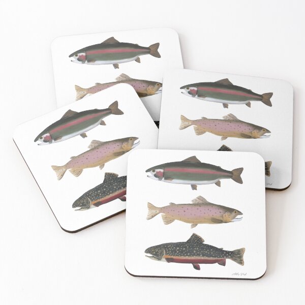 Item preview, Trout Fish Trio designed and sold by ashleynicoleart.