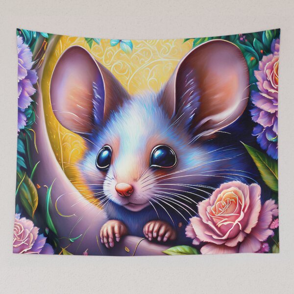 Item preview, Artistic colourful digital painting of a mouse designed and sold by Graphics By Craig.