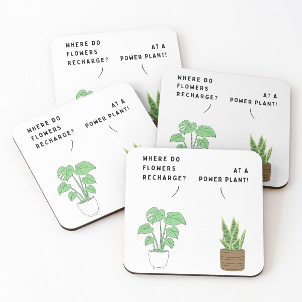Item preview, Plant joke - Where do flowers recharge? (colour) designed and sold by ani-eni.