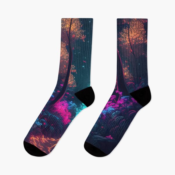 Item preview, Bioluminescent forest path with fireflies designed and sold by RK - Shop.