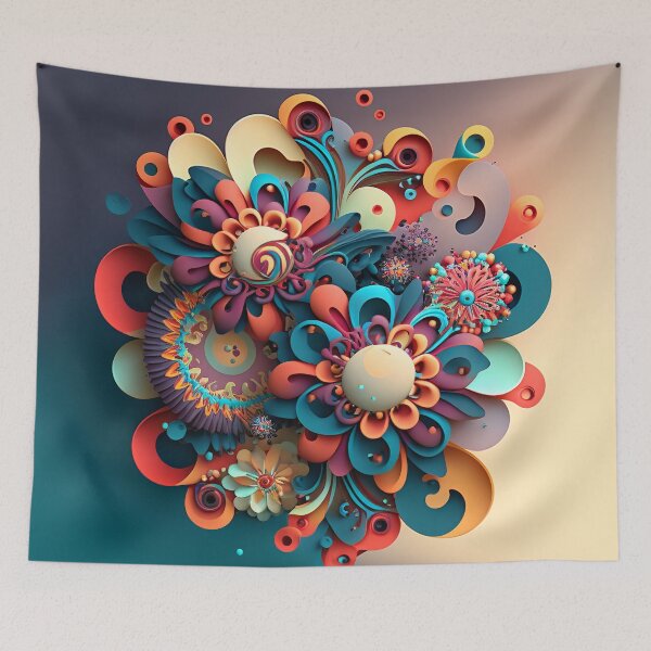 Item preview, Floral Colourful Vibrant Composition Designs for Home Decor, Wedding, Events Fashion, Lifestyle and Accessories  designed and sold by RAGANADesign.