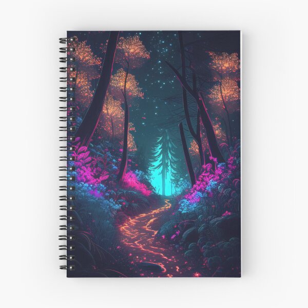 Item preview, Bioluminescent forest path with fireflies designed and sold by RK - Shop.