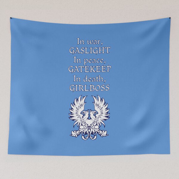 Item preview, Grey warden gaslight, gatekeep, girlboss blue designed and sold by elvengraces.
