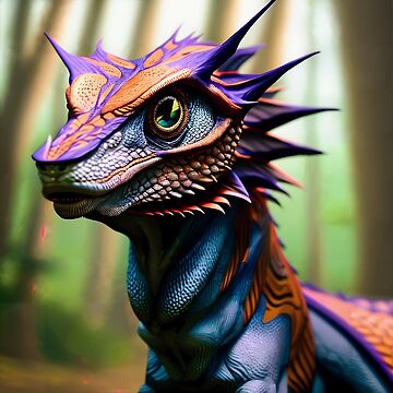 Artwork thumbnail, Purple Iridescent Scaled Jungle Dragon by dragynrain
