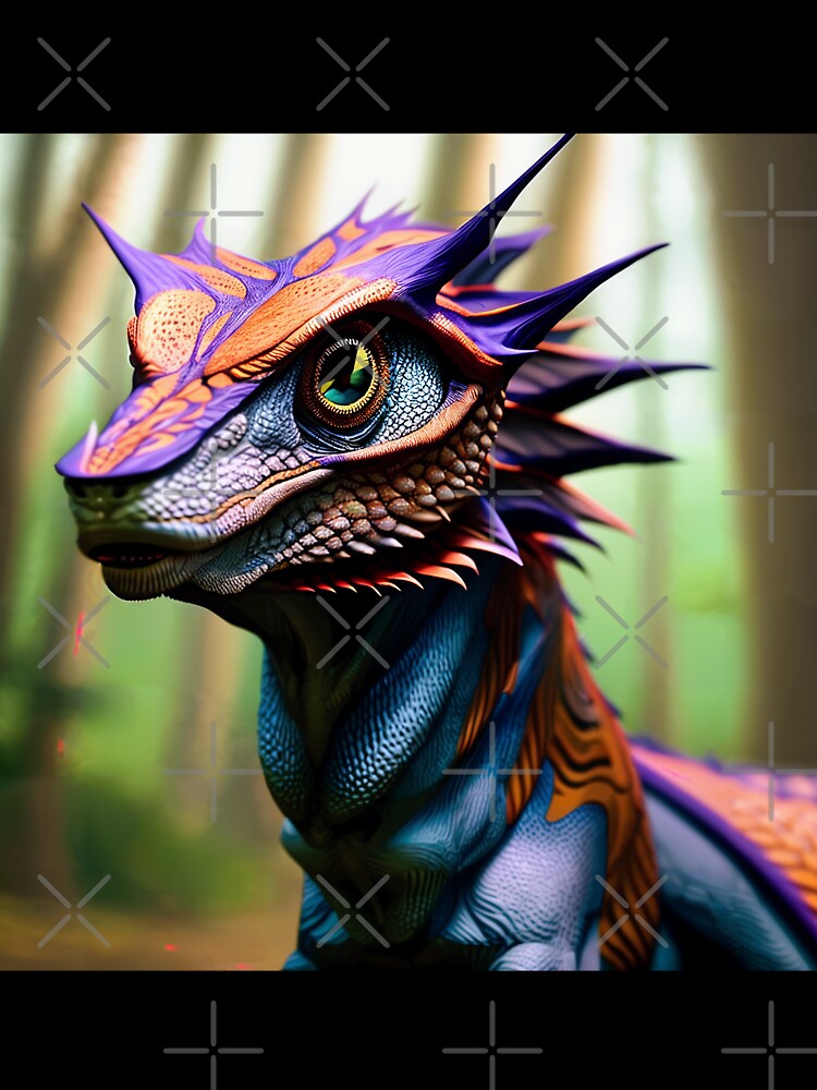 Thumbnail 7 of 7, Oversized T-Shirt, Purple Iridescent Scaled Jungle Dragon designed and sold by dragynrain.