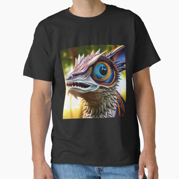 Colorful White Scaled Jungle Dragon Classic T-Shirt