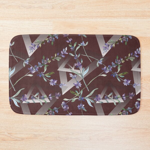 Item preview, Lavender Flower Watercolor Geometric Design designed and sold by marknprints.