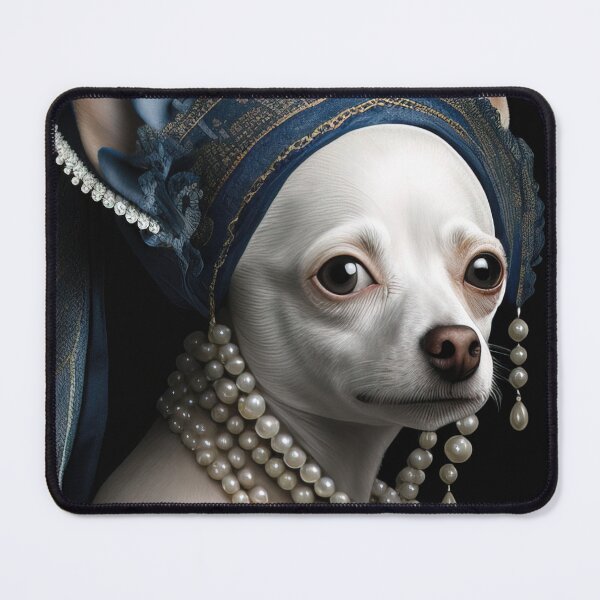 Item preview, Chihuahua with pearl jewellery designed and sold by RK - Shop.