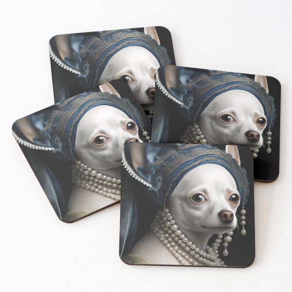 Item preview, Chihuahua with pearl jewellery designed and sold by RK - Shop.