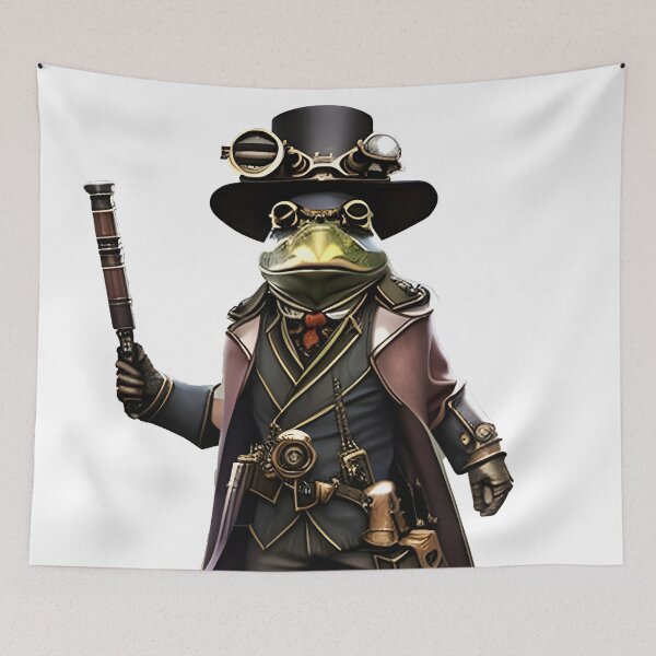 Item preview, Steampunk Frog Professor designed and sold by Solotrope.