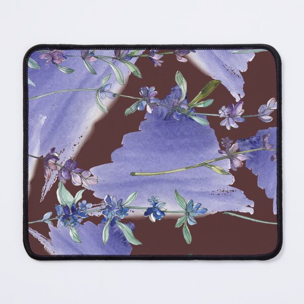 Item preview, Lavender Flower Watercolor Blue Triangular designed and sold by marknprints.