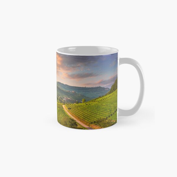 Langhe vineyards view, Barolo and La Morra, Piedmont, Italy Classic Mug
