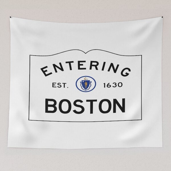 Item preview, Entering Boston Road Sign - Boston, Massachusetts designed and sold by SouthShorePics.