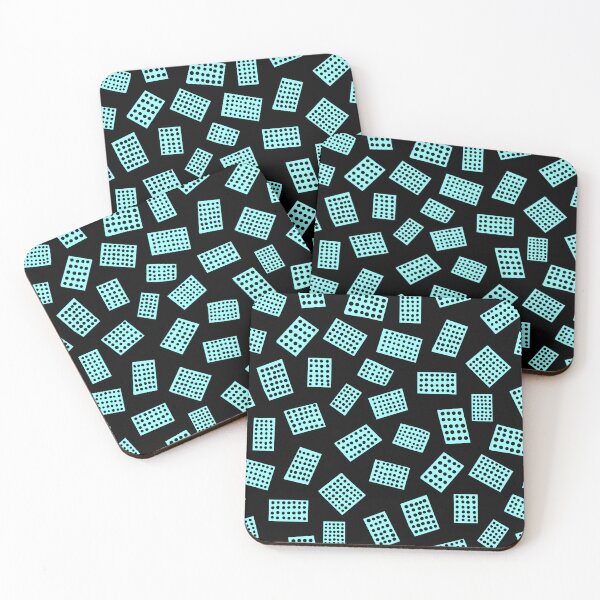 Item preview, Abstract Rectangles 081122 -  Ice Blue on Black designed and sold by Artberry.