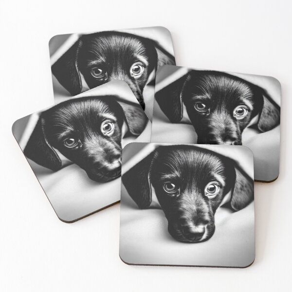Item preview, Cute Jagdterrier Puppy Black and White Digtial Art designed and sold by ArtsyWishesShop.