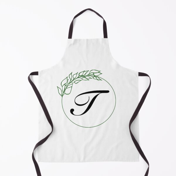 Item preview, T Monogram Initial with Emerald Green Leaf Wreath designed and sold by TeaLimeTwo.