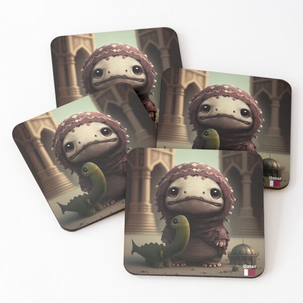 Item preview, Qatar as a cute monster designed and sold by Consciousmess.