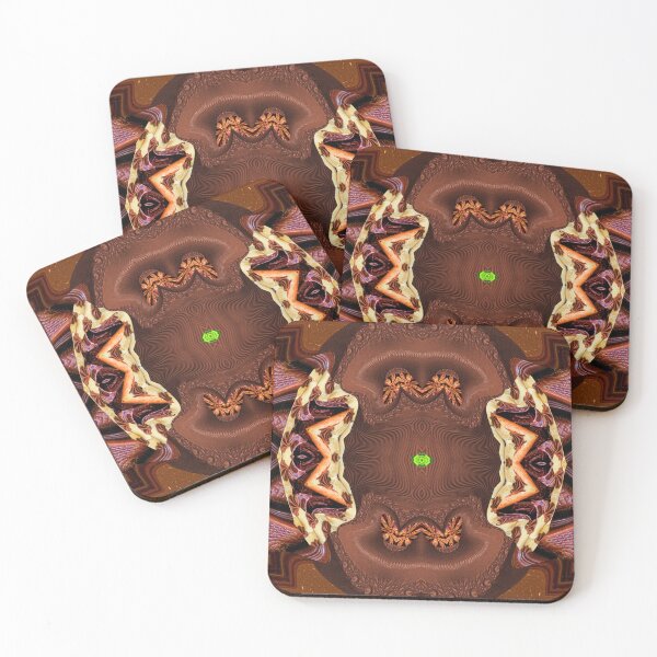 Item preview,  *FUNNY ABSTRACT PAINTING ALIEN TRIBAL FACE CHOCOLATE MIXTURE MINT GREEN WITH STARRY GREEN ANISE* designed and sold by Ralek.