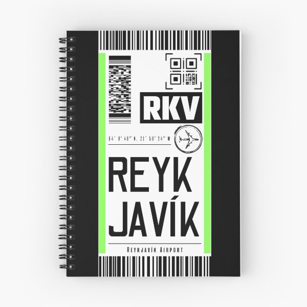 Item preview, REYKJAVIK RKV classic luggage tag boarding stickers designed and sold by LeddsoDello.