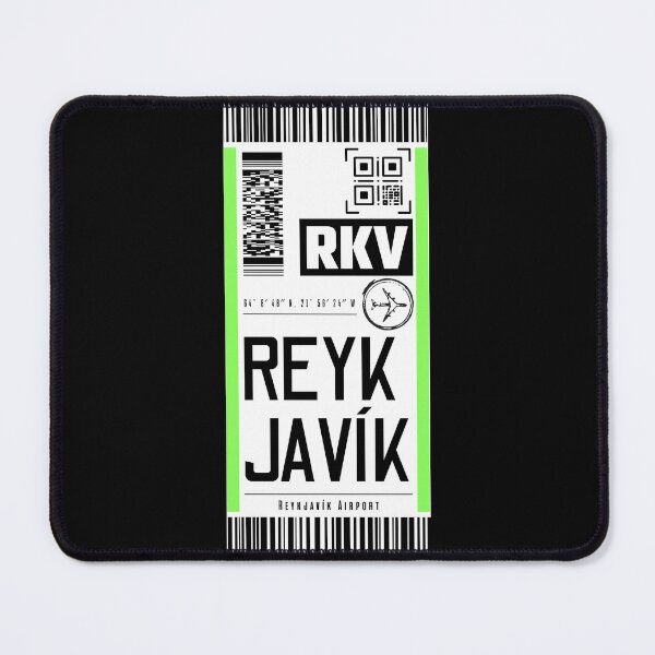 Item preview, REYKJAVIK RKV classic luggage tag boarding stickers designed and sold by LeddsoDello.