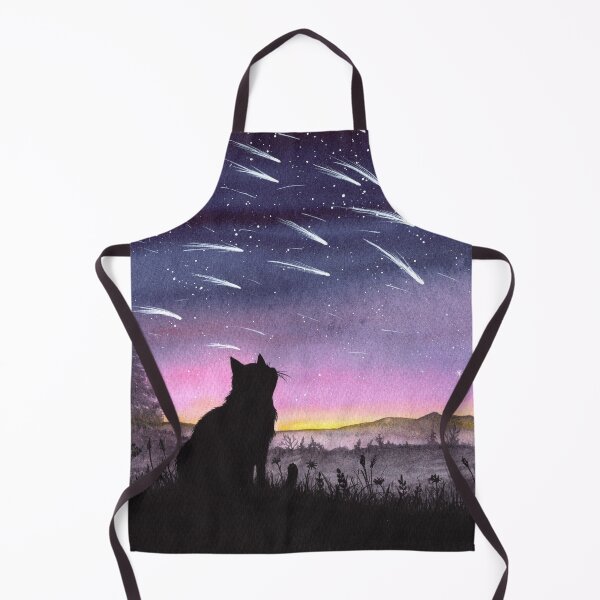 Item preview, Cat and Falling Stars designed and sold by dragonstarart.