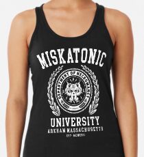 CTHULU AND LOVECRAFT - MISKATONIC UNIVERSITY Racerback Tank Top