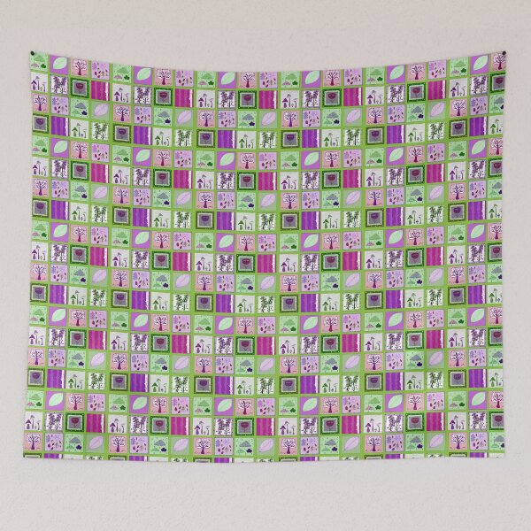 Item preview, soft autumn colors green and pink designed and sold by Milna.