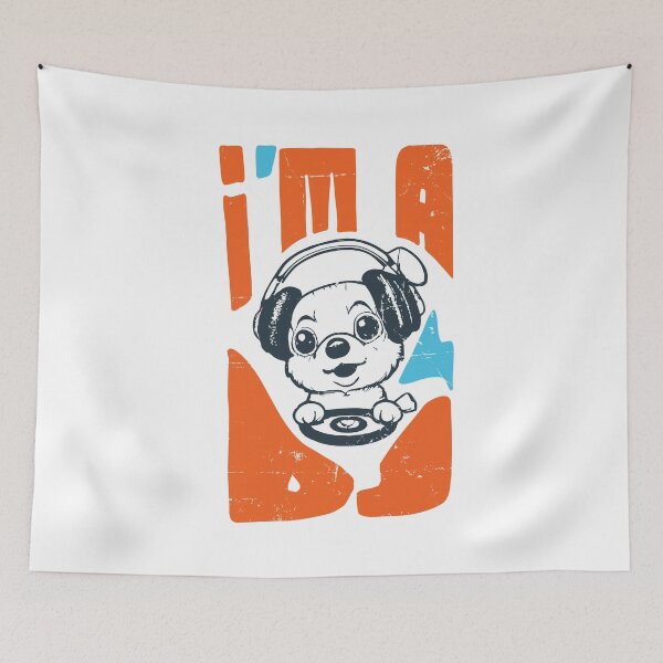 Item preview, Dog is a DJ - With Headset Music Puppy Cool and Funny Animal designed and sold by VIKING  PROJECT.