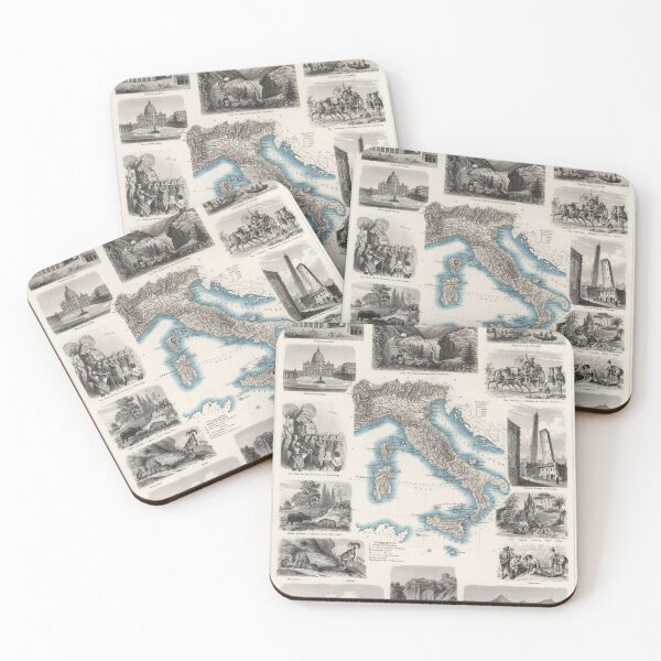 Item preview, Map of Italy, 1863 by Brockhaus designed and sold by nextstepdesigns.