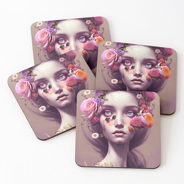Item preview, Zaylee Flowery Girl Portrait  designed and sold by Kamiri.