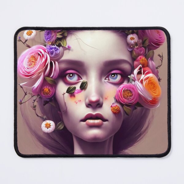 Item preview, Zaylee Flowery Girl Portrait  designed and sold by Kamiri.