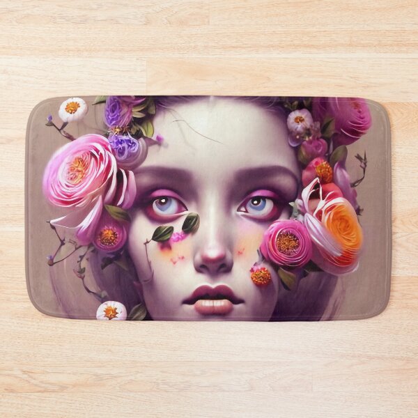 Item preview, Zaylee Flowery Girl Portrait  designed and sold by Kamiri.