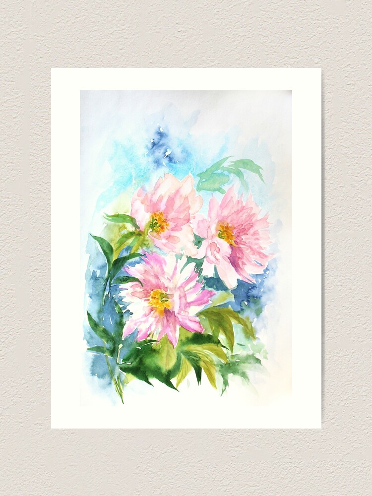 Blush high quality Watercolor art